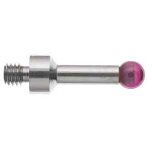 Kulka rubinowa M4, trzon ze stali nierdzewnej, śr. 5 mm, dł. 17,5 mm, efektywna długość robocza 13,4 mm