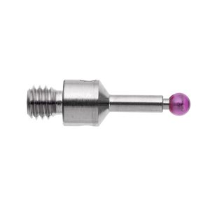 Kulka rubinowa M3, trzon ze stali nierdzewnej, śr. 2 mm, dł. 10 mm, efektywna długość robocza 6 mm