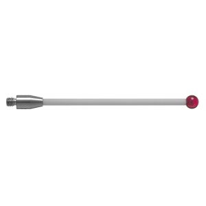Kulka rubinowa M3, trzon ceramiczny, śr. 3 mm, dł. 50 mm, efektywna długość robocza 43,7 mm