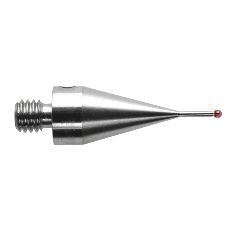 Kulka rubinowa M4, trzon ze stali nierdzewnej, śr. 1 mm, dł. 19,5 mm, efektywna długość robocza 4,5 mm
