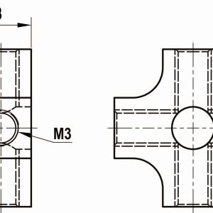 Kostka tytanowa M3 XXT gwiazdowa, dł. 13 mm, do zastosowań ZEISS