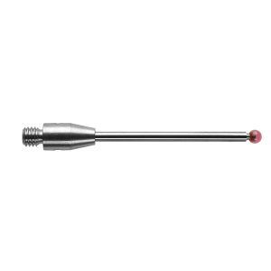 Kulka rubinowa M3, trzon z węglika wolframu, śr. 2 mm, dł. 30 mm, efektywna długość robocza 22,8 mm