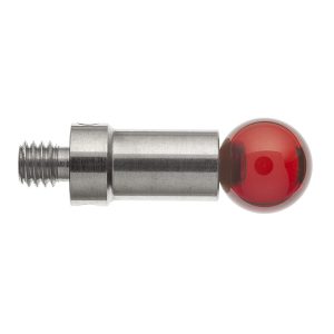 Kulka rubinowa M4, trzon ze stali nierdzewnej, śr. 8 mm, dł. 16 mm, efektywna długość robocza 16 mm