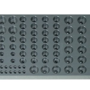 Średnia taca na części składowe 502 mm × 197 mm × 25 mm, na elementy M6 i M8