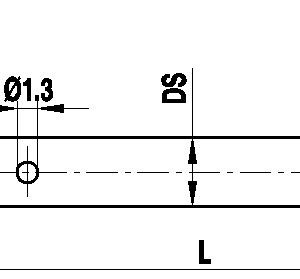 Kulka rubinowa M2 o śr. 4 mm, trzon ze stali nierdzewnej, dł. 42 mm, długość pomiarowa 42 mm, do zastosowań ZEISS